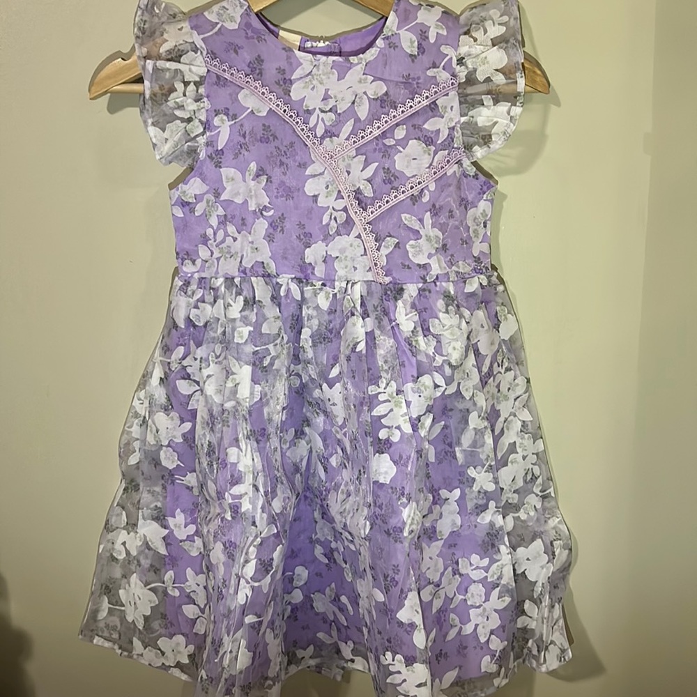 Floral lavender dress for toddler